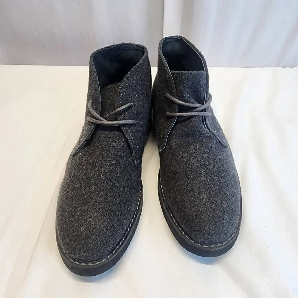 Express Men's Grey Wool Chukka Boots Size 7
